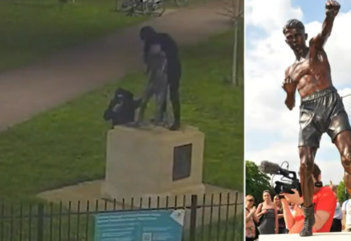 I ngelin vetëm këpucët, vidhet statuja në bronz e legjendës britanike të boksit