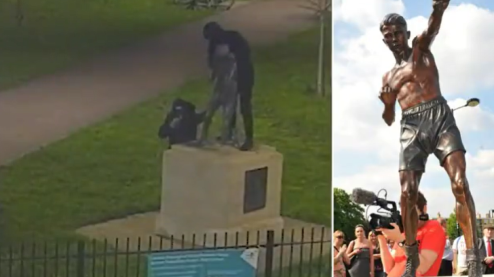 I ngelin vetëm këpucët, vidhet statuja në bronz e legjendës britanike të boksit