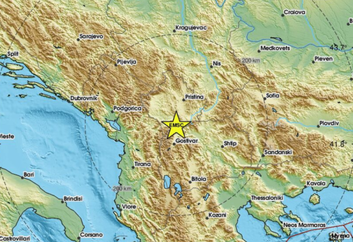 Tërmet i fortë në Kosovë, lëkundjet ndjehen edhe në Shqipëri, Serbi dhe Maqedoninë e Veriut