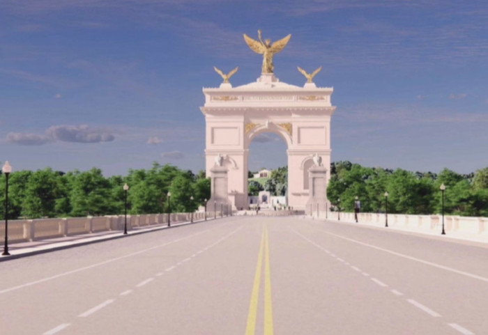 Më e lartë se Kapitoli/ "Harku i trumfit"  i Uashingtonit, projekti i Shtëpisë së Bardhë