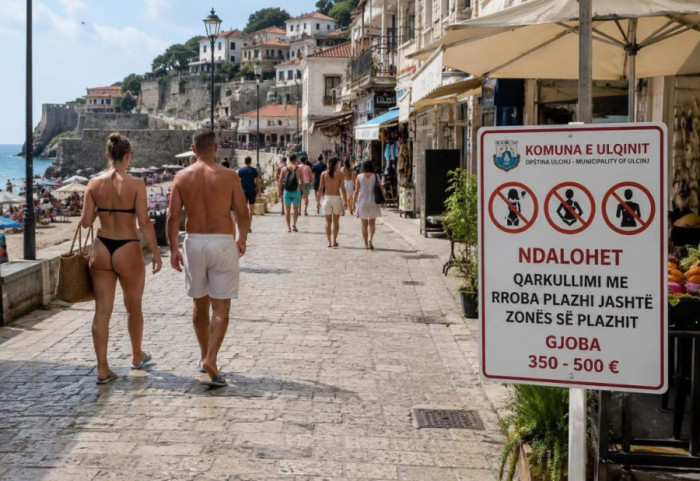 Gjoba deri në 500 euro, Ulqini ndalon ecjen me rroba plazhi në qytet