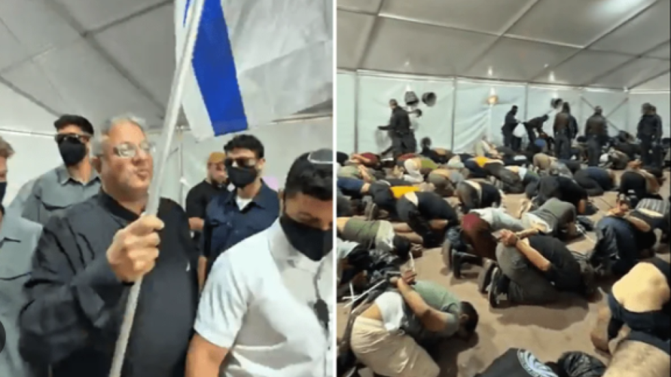 Aktivistët e kapur nga Izraeli me sy të lidhur e në gjunjë, Ben Gvir tallet, ministri Saar e sulmon